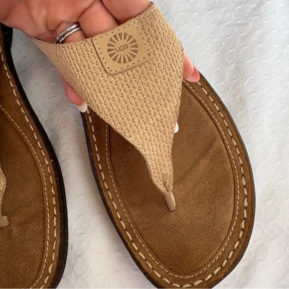 UGG Sefina Leather thong sandals 10 - Picture 5 of 5
